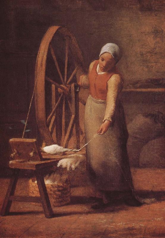 The woman weaving the sweater, Jean Francois Millet